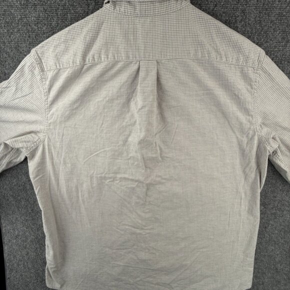Vineyard Vines Cotton Spandex Gray Check Large Button Up Shirt Classic Tucker - Picture 12 of 12
